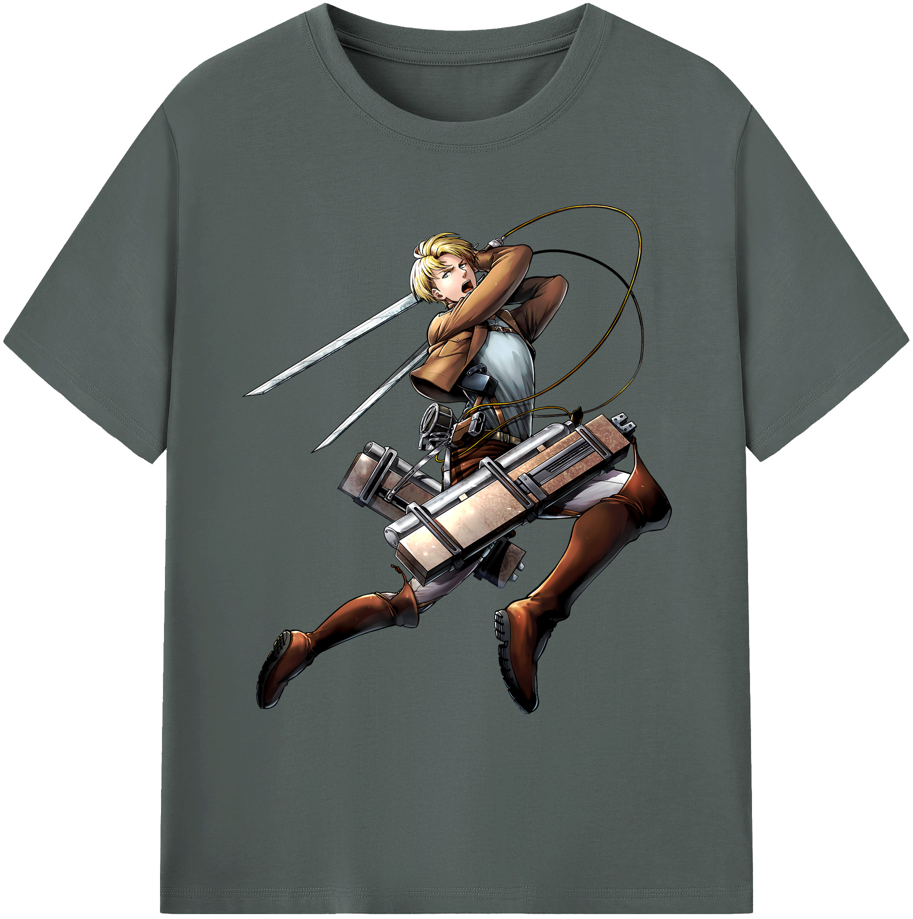 （画像用） 進撃の巨人 Attack on Titan 綿100％ メンズ半袖Tシャツ｜肌触りやわらか＆通気性
